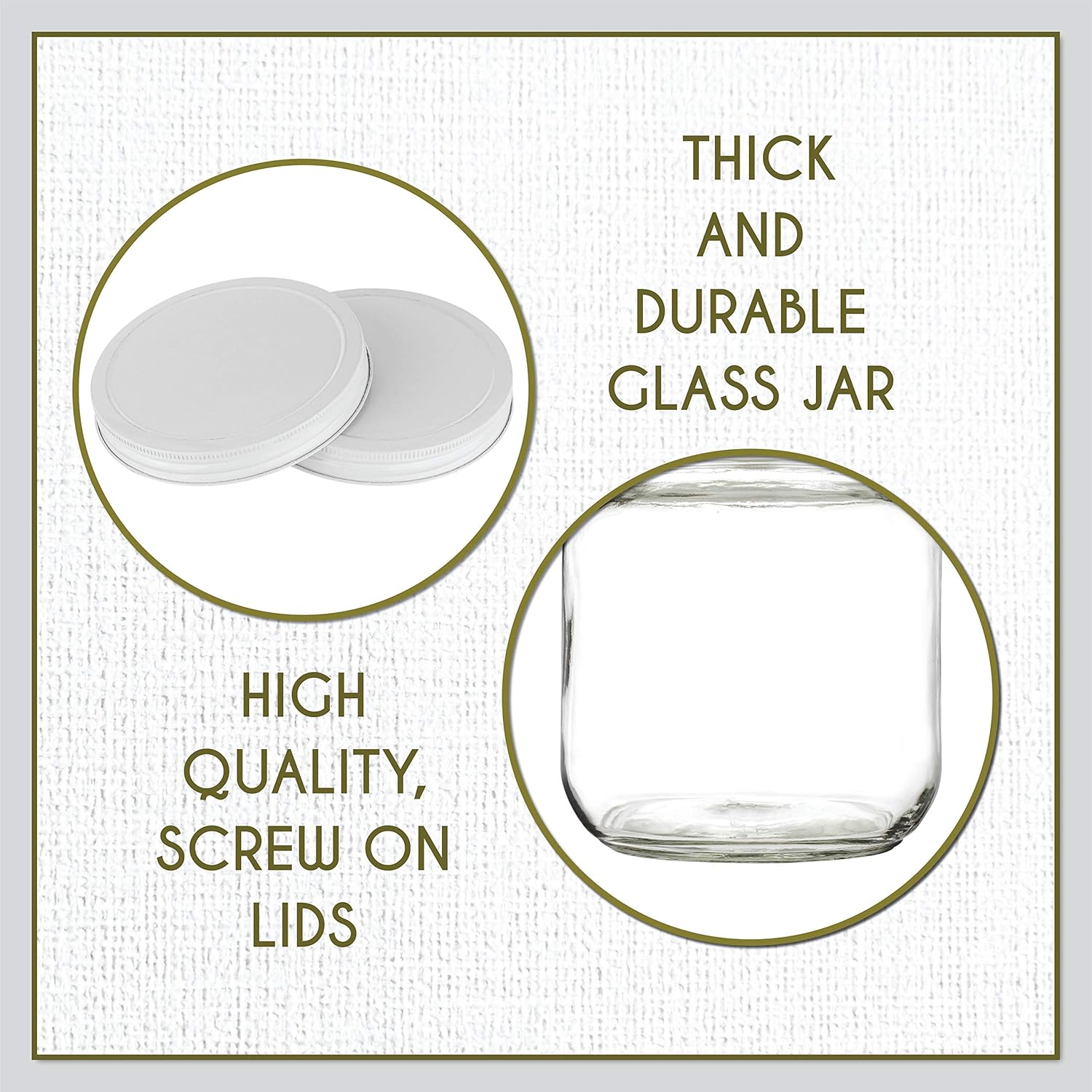 kitchentoolz 2 Pack Large Mason Jars Wide Mouth 64 oz – Half Gallon Glass Jar with Lid – 1/2 Gallon Mason Jar Airtight for Canning, Storing, Brewing, Pickling – Big Mason Jar with Lid