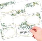 Name Tags Sticker - 56 Nametags for Classroom, Name Tag Stickers for Kids, Adhesive Classroom Labels for Teachers, Nametags Sticker for Clothes, Decorative Labels, Greenery Cubby Tags