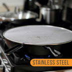 U.S. Kitchen Supply 4-Piece Stainless Steel Splatter Guard Set (13", 11.5", 10",8”) Fine Mesh Cover, Grease & Oil, Splatter Screen for Frying Pan, Cooking Pots, with Comfort Grip Handles