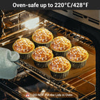 EUSOAR Disposable Aluminum Foil Cups, 30pcs 5oz Foil Ramekins Cupcake Baking Cups Containers Wrappers with Lids, Dessert Cups with Lids Mini Aluminum Cheesecake Pan Creme Brulee Ramekins