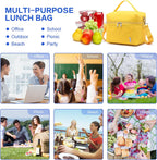 NOL Natural Organic Lifestyle Insulated Lunch Bags for Women Cooler Bag Lightweight Nylon Waterproof Lunch Box For Work