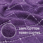 Homaxy 100% Cotton Terry Kitchen Towels(Purple, 13 x 28 inches), Checkered Designed, Soft and Super Absorbent Dish Towels, 12 Pack