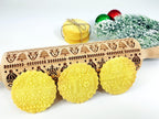 WINTER Embossing Rolling Pin for Christmas Cookies, Gingerbread, Shortbread by Algis Crafts