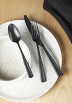 Oneida 896758 Reid Vintage Black Tumbled 20 Piece Flatware Set