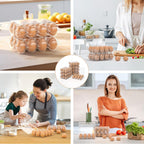 80 Pack Egg Cartons Cheap Bulk, 12 Count Clear Empty Egg Cartons for Fresh Chicken Eggs, 3x4 Grids Reusable Egg Holder Trays for Refrigerator Use, Chicken Farming, Family Storage and Market Purpose