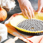 Durable Baking Supplies: 2 Pack Stainless Steel Chain Pie Weights, Reusable and Easy to Clean, Odorless, Safe Pie Weights for Pie Crusts, Oven Safe Baking Beads (10 feet)