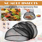 4 Pcs Metal Mesh Food Cover 14'' 12'' 11'' 10'' Food Screens for Outdoors Food Domes for Outdoor Picnic Food Net Covers for Outside Keep out Flies for Table Picnic Camping