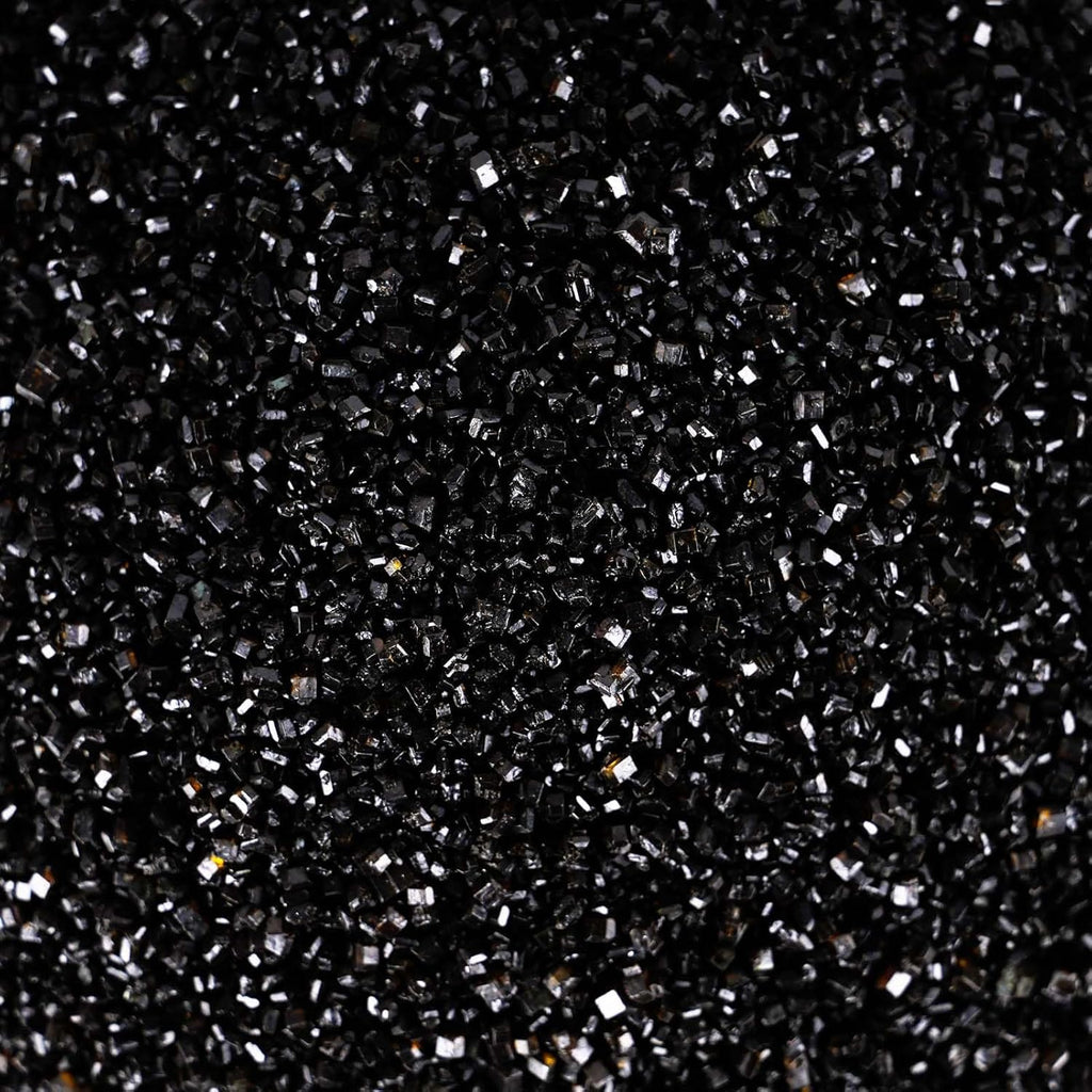 Kasvan Sanding Sugar Sprinkles - Edible Sugar Crystals, Baking Cake Decorations, Ice Cream Toppings cupcake Decorating, Wedding Party Chirstmas Supplies, 85g/3.2oz (Black)