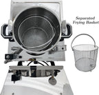 INTSUPERMAI 16L Commercial Countertop Pressure Fryer, Stainless Steel High Pressure Fried Chicken Machine, Electric Multi-function Deep Fryer Cooking Machine, 110V, 2400W, 8PSI