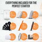Sourdough Starter Kit - 34oz Large Capacity Glass Fermentation Jar with Lid, Silicon Spatula, and Measuring Spoons - Beginner Sourdough Starter Kit, Sourdough Bread Baking Supplies, Fermentation Kit