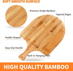 Pizza Peel 12 Inch, 2 Pack Bamboo Pizza Paddle, Wooden Pizza Peels for Making Pizza, Pizza Bread Pie Cutting Board for Kitchen