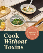 Caraway Ceramic Nonstick Fry Pan Set with Glass Lids – Includes Two 10.5” Fry Pans, One 8” Fry Pan, & Three Lids - Non Toxic, PTFE & PFOA Free - Oven Safe & Compatible with All Stovetops - White