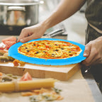 2 Pack Adjustable Silicone Pie Crust Shield, BPA-Free Protector Cover Kitchen Tool for Baking Pizza, Fit 8-10.7 Inch Pies - Dishwasher Safe (Blue)