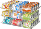 Can Organizer for Pantry, 3 Sets 3 Tiers Can Storage Organizer Pantry,Soda Can Organizer for Fridge 36 Cans Rack Automatic Rolling Stackable Canned Food Organizer,Clear