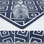 SUEH DESIGN Dish Drying Mat, Absorbent Coffee Mat 19.6 x 11.8 in Quick Dry Kitchen Drying Dish Drain Mat for Kitchen Counter Coffee Bar, Dark Blue