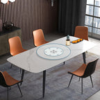 36" Heavy-Duty Lazy Susan Turntable - 1/3" Thick Extra-Thick Tempered Glass - Silent & Smooth Swivel for Large Dining Tables, Centerpiece