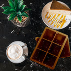 Silicone Ice Cube Trays with Lids,Large Square Ice Cube Molds for Freezer, Whiskey, Cocktail, Stackable Flexible and Reusable & Easy Release BPA Free (2 Pack&Dark Gray and Golden)