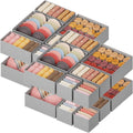 Lifewit Underwear Drawer Organizer for Closet 36 Pack, 3 Sizes Dresser Organizer Dividers, Deep Fabric Foldable Drawer Storage Organizer Bins for Clothes/Sock/Bra/Lingerie/Undies, Light Grey