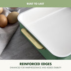 GreenPan Bakeware Rectangular Cake Pan, Ceramic Nonstick Baking Pan, PFAS & BPA Free, Gold Handles, Durable Steel, Freezer to Oven Dish, Scratch Resistant, Bake & Roast Ovenware, Sage Green