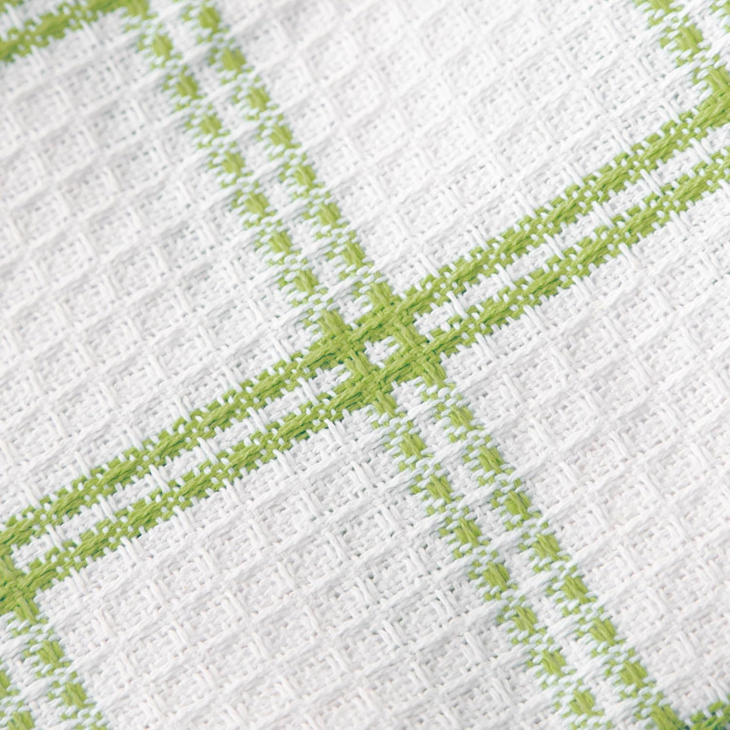 T-fal Premium Waffle Dish Cloths: Highly Absorbent, Super Soft Long Lasting - 100% Cotton, 12"x13" Flat Waffle Dish Towel for Cleaning & Drying Dishes, (4-Pack), Green
