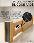 4 Pcs Bamboo Kitchen Drawer Dividers Large 14"-19", Spring Loaded, Works in Kitchen, Adjustable Drawer Organizers, Dresser, Bathroom, Bedroom, Drawer Desk, Office