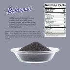 Bakerpan Black Sanding Sugar for Baking & Cookie Decorating - 5 Ounce Edible Black Sugar Sprinkles for Cookies, Cakes, Cocktails (Made In USA)