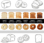 2 Slice Toaster with Cover,KETIAN Retro Stainless Steel Toasters,1.5'' Extra Wide Slot,Cancel Bagel Defrost Reheat Functions, 6 Toast Browning Settings, Removable Crumb Tray,Black