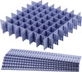 acDesign 40Pcs Grid Drawer Dividers, Adjustable Drawer Organizer for Socks, Underwear, Lingerie, Makeup, Bedroom Office Kitchen Storage (Blue)