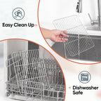 Stainless Steel Cooling Racks Set of 2, Homikit 11.6”*9.1” Heavy Duty Wire Baking Rack for Cooking Roasting Grilling Bacon Cake Cookies, Non Toxic & Rust Free