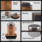 Hugo & Jude Premium Rolling Knife Sharpener - Sharpening Made Easy - Ergonomic Diamond Rolling Wheel Sharpener, 15/18/20/22° Magnetic Angles for Kitchen Knife Sharpener- Kitchen Gadgets & Gifts