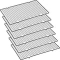 Harloon 6 Pieces Cooling Racks for Cooking and Baking Oven Safe Grid Wire Set Heavy Duty Carbon Steel Nonstick Baking Rack for Roasting Cooking Grilling Drying (16 x 9.8 Inches)