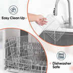2 Pack Small Baking Cooling Racks, Homikit 9.7 * 7.5 Inch Stainless Steel Wire Rack for Cooking Roasting Grilling, Fit for Toaster Oven Pan, Non-toxic & Heavy-Duty