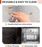 3 Pack Oven Liners for Bottom of Oven, 17x25" Large Heavy Duty Non-Stick Reusable Oven Mat for Electric, Gas, Toaster & Convection Ovens - BPA & PFOA Free, Dishwasher Safe, Kitchen Essentials, Silver