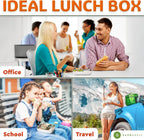 Everusely - Bento Box - Orange, 27oz / 0.8 L - Stainless Steel Lunch Box with Leakproof Condiment Container - 3 Compartment Snack Organizer for On the Go Meals - Freezer & Dishwasher Safe