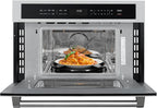 KoolMore KM-CWO30-SS Built-in Microwave with Convection Oven and Air Fryer, 1000W Power with 10 Levels, UL Listed Capacity in Stainless-Steel, 30 in/1.6 cu. ft, Silver