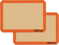Silicone Baking Mat - Best German Silicone - Non Slip Silicone Baking Sheet, Non Stick Reusable Silicone Mats for Baking, Oven Liner, Counter Mat - 2 Medium-Sheet Size