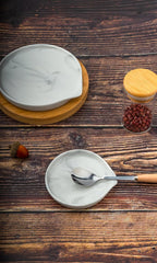 Spoon Rest,Ceramic Spoon Rest for Kitchen Counter Dishwasher Safe Marble Decor Spoon Holder for Kitchen,3.5 Inches