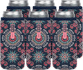 Sok It CanSok 6 Pack Sleeve for Beer & Soda Insulated Neoprene Cover (Floral Burst, 12oz Slim Can Sleeve - 6 Pack)