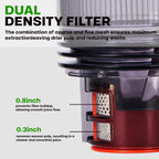 Cold Press Juicer, 5.4" Wide Feed Chute Juicer Machines for Vegetable and Fruit, Slow Masticating Juicer with AC Moter, Easy to Clean, AC-Black