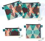 Nordic By Nature 4 Pack - Reusable Sandwich Bags Dishwasher Safe BPA Free - Durable Washable Quick Dry Cloth Baggies -Reusable Snack Bag School Lunches - Easy Open Zipper - (Mosaic Camo)