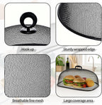 8 Pack Metal Mesh Screen Food Covers, 2 Large (18.5”) and 6 Small (11”) Sets, Reusable Metal Mesh Food Covers for Outdoors, Camping, Picnics and Parties