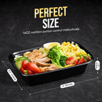 100-Piece (50-Pack) 16 OZ Meal Prep Containers Reusable with Lids, Sturdy Leakproof & Food Safe, Microwave, Freezer, Dishwasher Safe To Go Food Containers, Plastic Take Out Containers, Black