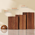 SMIRLY Walnut Wood Cutting Boards for Kitchen, Set of 3 with Holder Large - Small, Walnut Wooden Cutting Board Set with Deep Juice Grooves, Non Toxic Serving Tray, Perfect Mother's Day Gifts