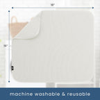 S&T INC. Dish Drying Mat, 16” x 18”, Absorbent Microfiber Kitchen Counter Mat, Dish Drying Pad for Dishes, Utensils, Pots and Pans, Large, Cream