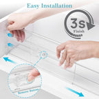 Vtopmart 10 Pack 6" Tall Upgrade Drawer Dividers for Big and Deep Drawer, 12.8"-22.3" Adjustable Expandable Dresser Drawer Organizer, Clear Plastic Separators for Dresser, Baby Supplies, Kitchenware