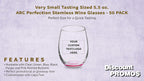 Custom Stemless Wine Glasses by ARC 5.5 oz. Set of 50, Personalized Bulk Pack - Perfect for Hotel, Bar, Restaurant or Lounge - Pink