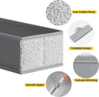 Drawer Organizer Clothes - 18 Pack Dresser Organizer for Nursery, Foldable Sock Underwear Organizer, Baby Drawer Organizer, Small Fabric Storage Bins for Dresser Drawer, Grey