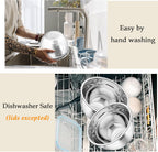 TeamFar Mixing Bowls, Stainless Steel Nesting Salad Bowls with Lids Set & 3 Grater Attachments, For Mixing/Serving/Storing, Non-toxic & Long-lasting, Size 4.6/3 / 1.5 QT, Colorful