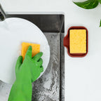 Zulay Kitchen Small Silicone Sponge Holder (4.9x3.3”) – Space-Saving Sink Organizer Tray for Sponge, Soap, Brush & More – Compact Non-Slip Dish for Kitchen & Bathroom (Canyon Rose)
