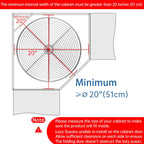 18" Lazy Susan Turntable for Cabinet - Corner Cabinet Organizer for Kitchen, Full Circle Corner Cabinet Lazy Susan Replacement Shelves Rotating Rack for Corner Base